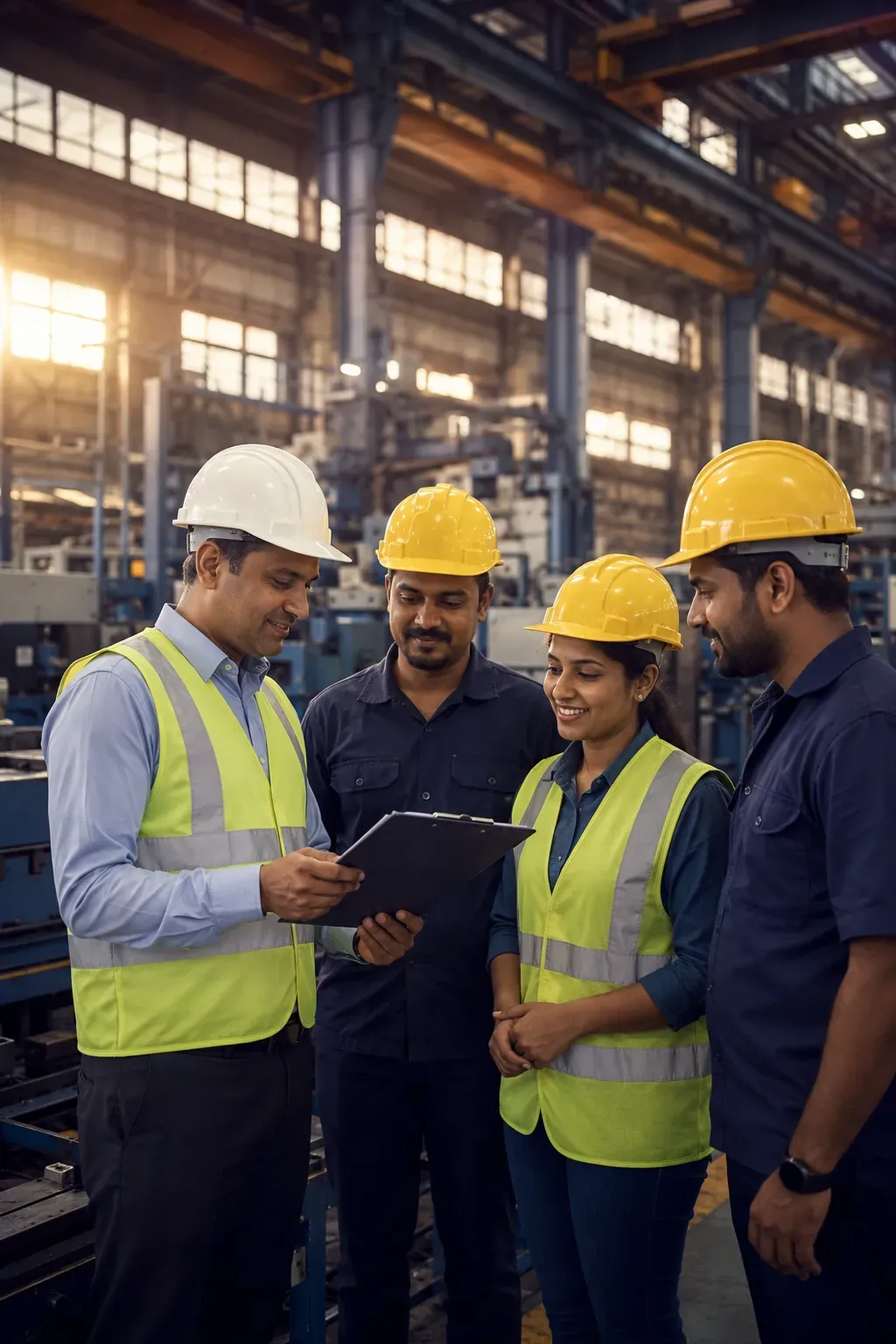 A manufacturing plant floor in Pune's industrial belt served by Unity Facilities